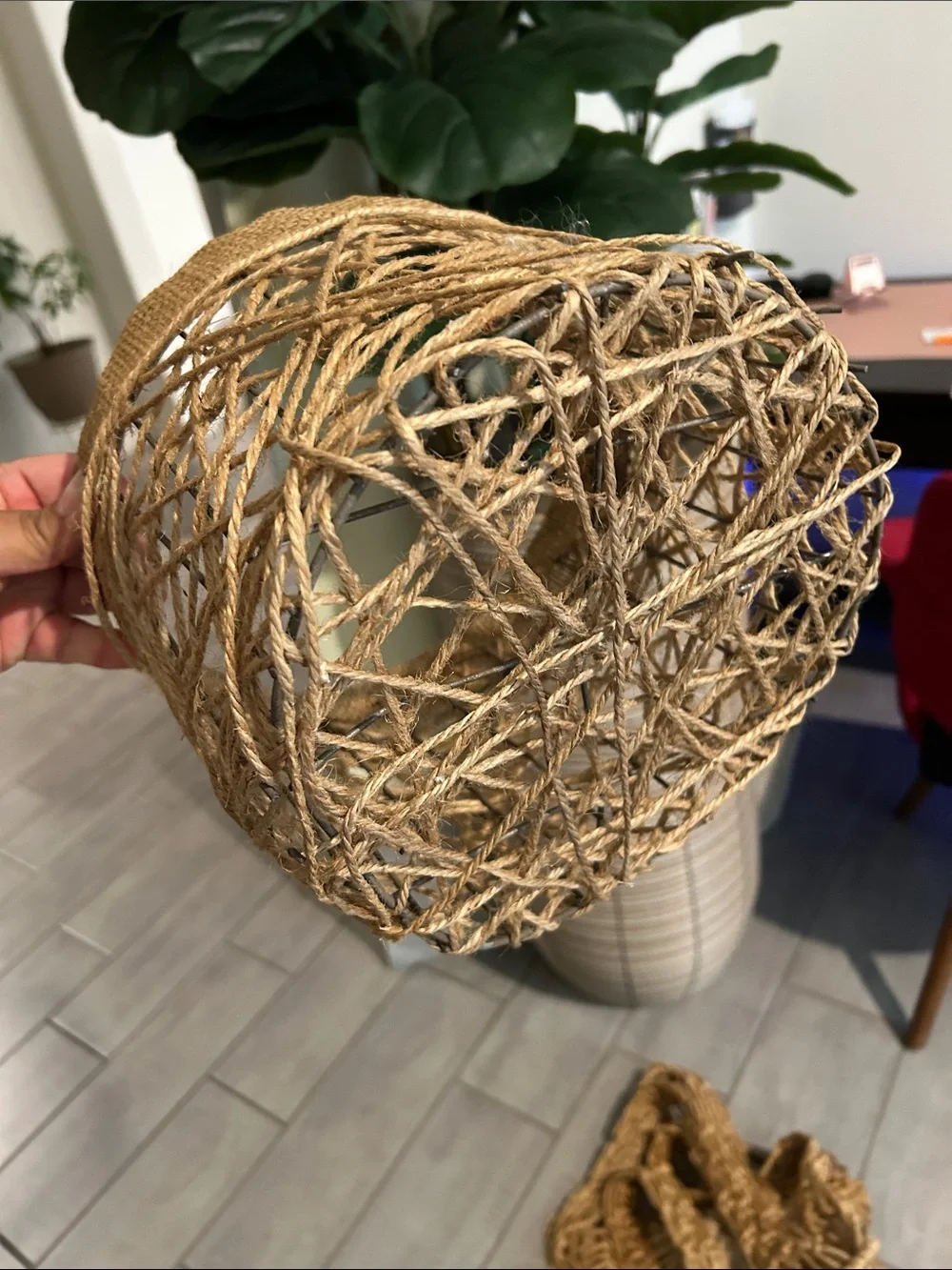 Handmade jute Macrame plant hanger